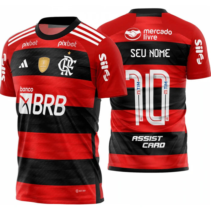 Flamengo 23-24 Home Full patrocínio + patches