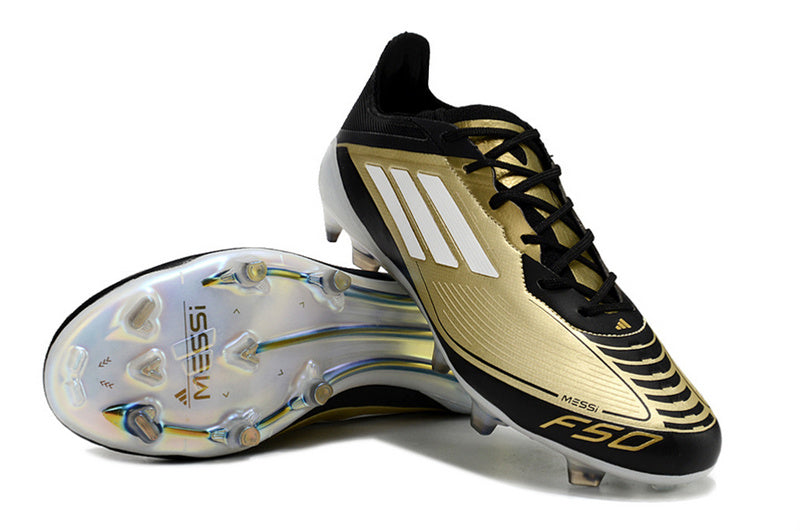 Chuteira F50 Elite FG Messi Dourada