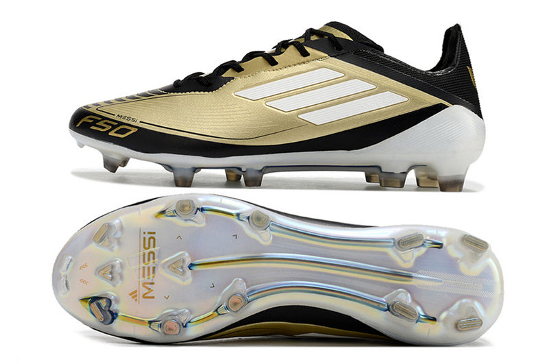 Chuteira F50 Elite FG Messi Dourada