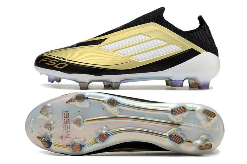 Chuteira F50 Elite Laceless Messi Dourada