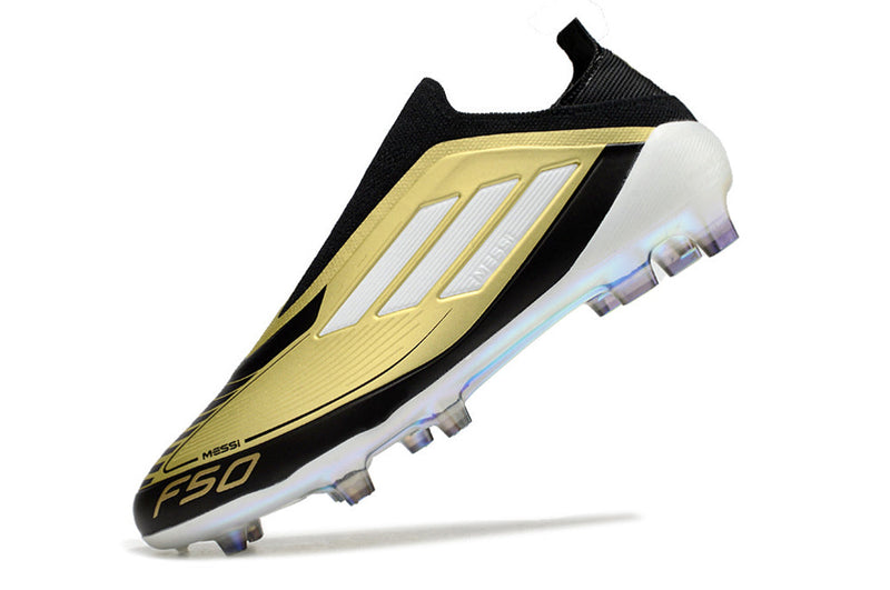 Chuteira F50 Elite Laceless Messi Dourada