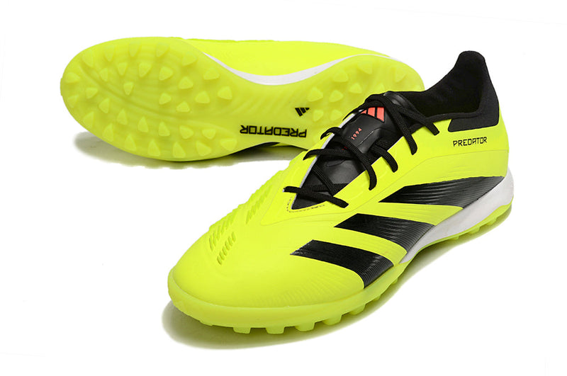 Chuteira Predator 24 Elite TF Society - Verde Neon e Preto