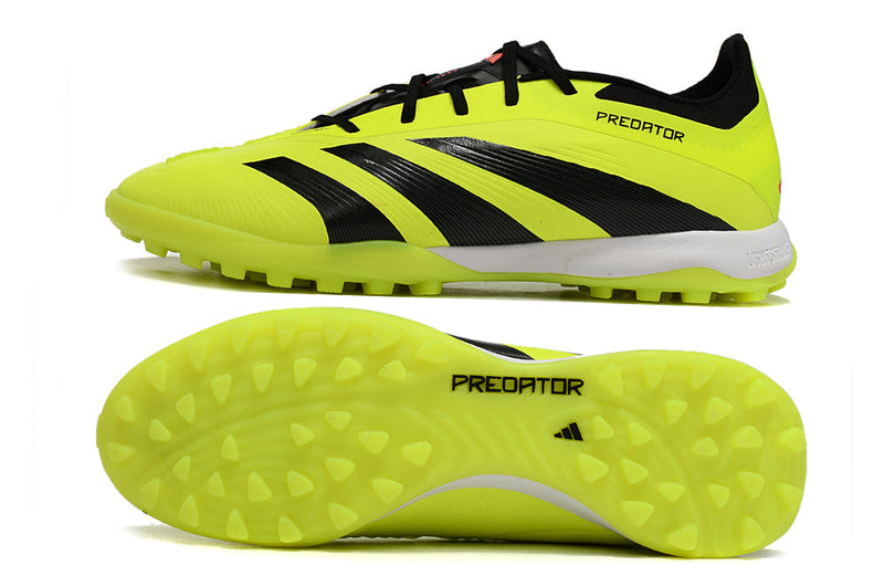 Chuteira Predator 24 Elite TF Society - Verde Neon e Preto