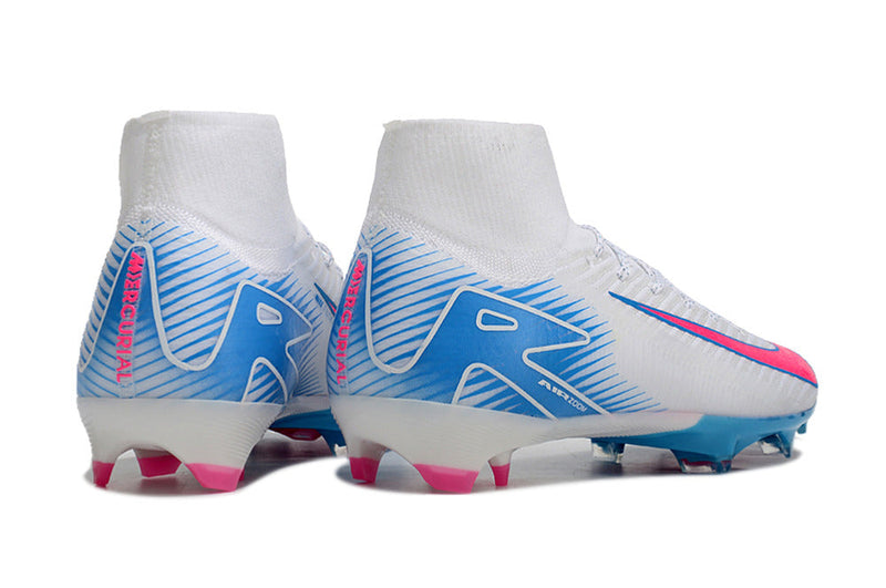 Chuteira Air Zoom Mercurial Superfly 10 Elite FG Campo - Branco e Azul