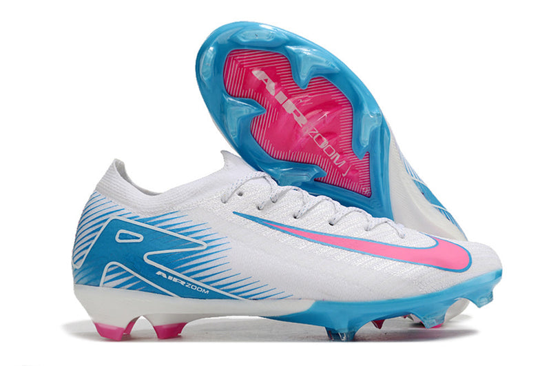 Chuteira Air Zoom Mercurial Vapor 16 Elite FG Campo - Branco e Azul