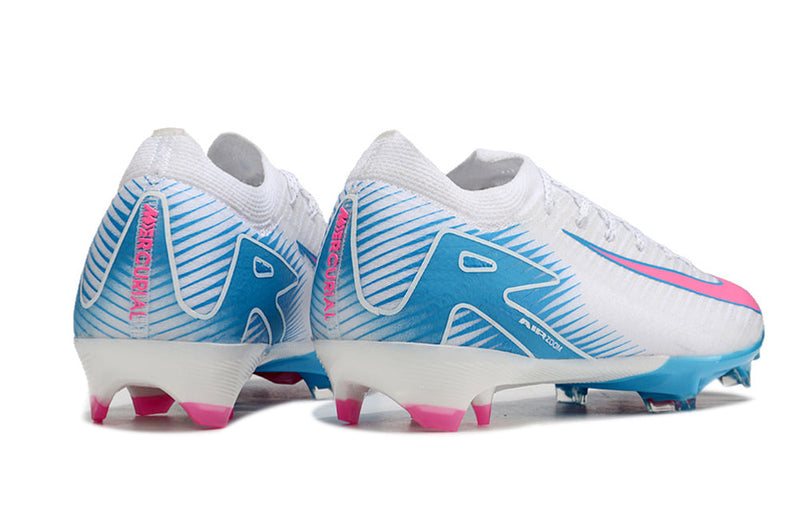 Chuteira Air Zoom Mercurial Vapor 16 Elite FG Campo - Branco e Azul