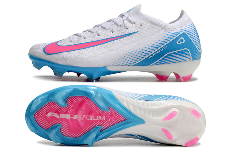 Chuteira Air Zoom Mercurial Vapor 16 Elite FG Campo - Branco e Azul