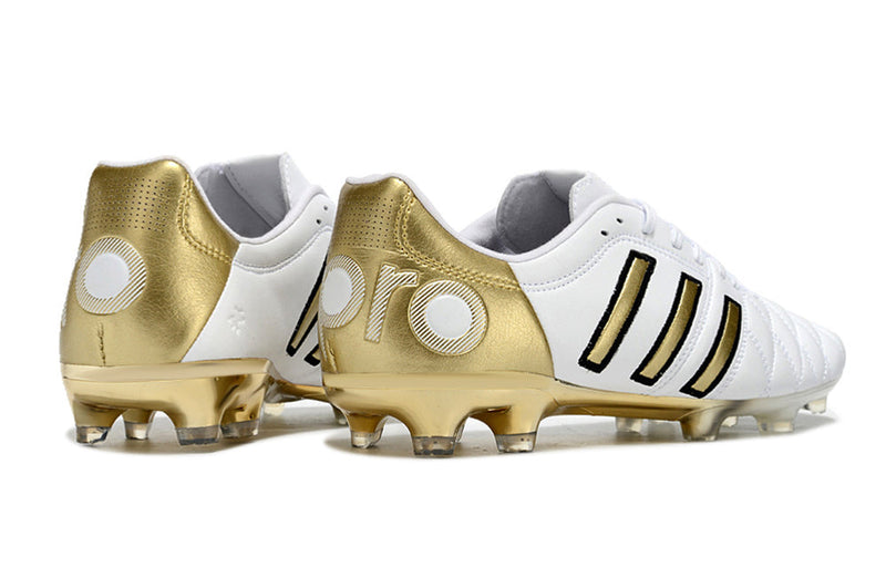 Chuteira Campo Adipure 11 Pro FG Toni Kross - Branco e Dourado