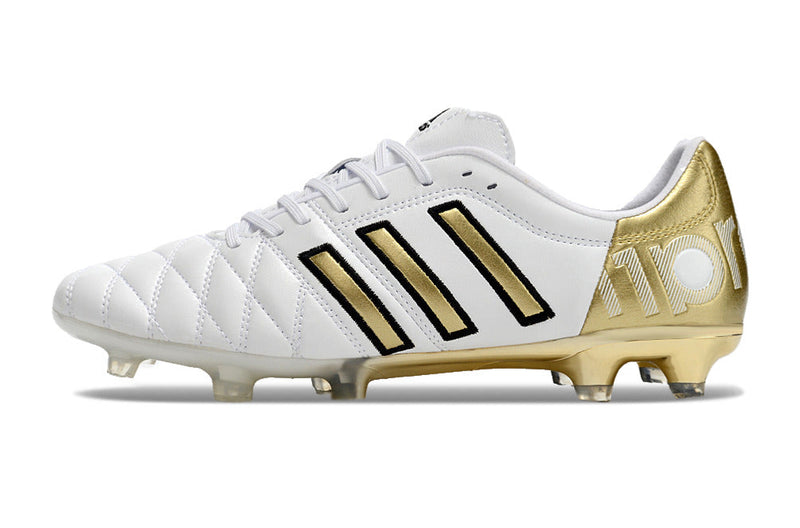 Chuteira Campo Adipure 11 Pro FG Toni Kross - Branco e Dourado